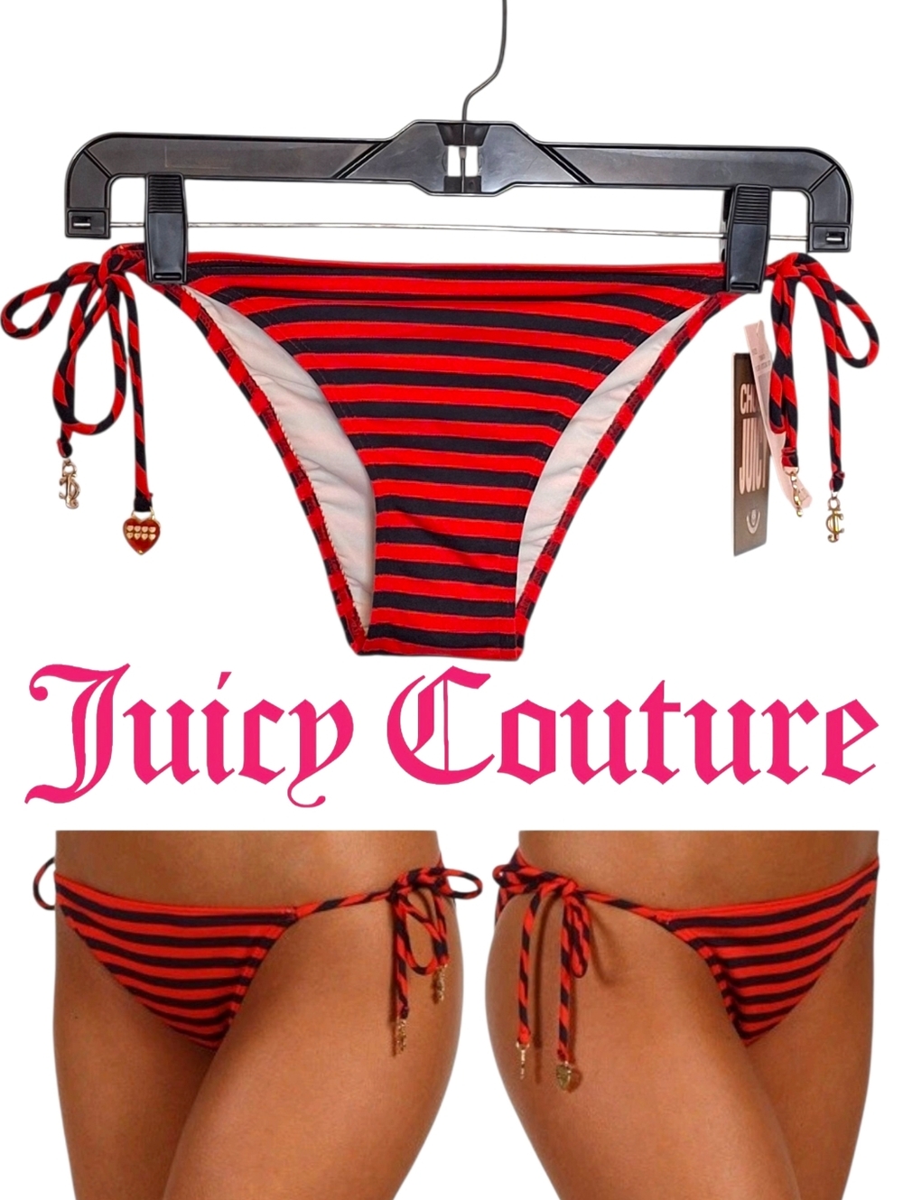 NWT Juicy Couture Tomato Flirt String Bikini